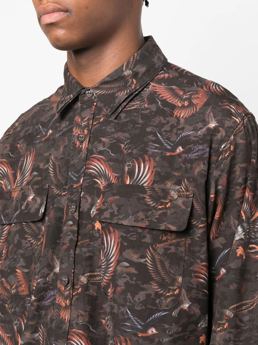 eagle-print long-sleeve shirt - 5