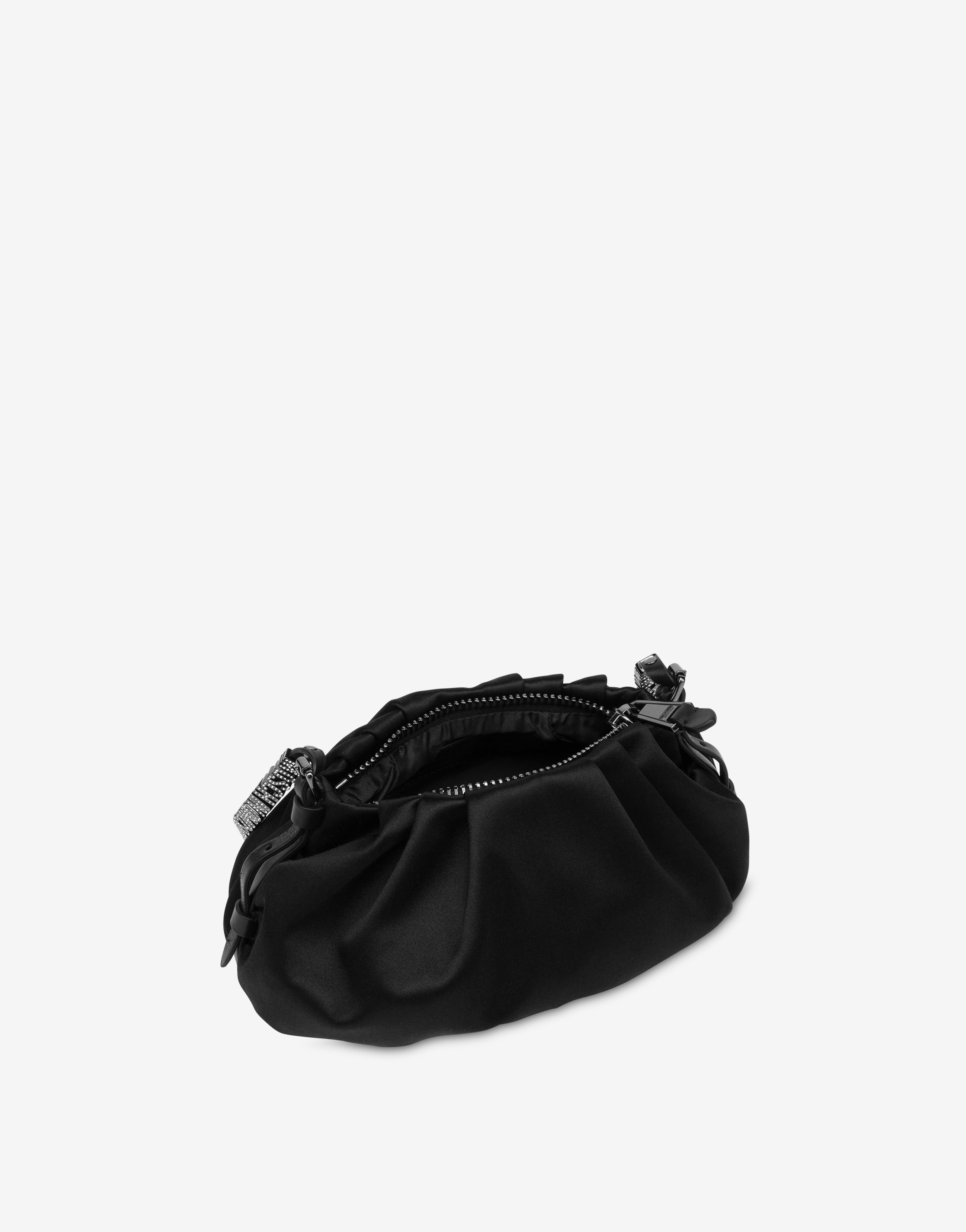 MINI LETTERING SATIN HOBO BAG 3