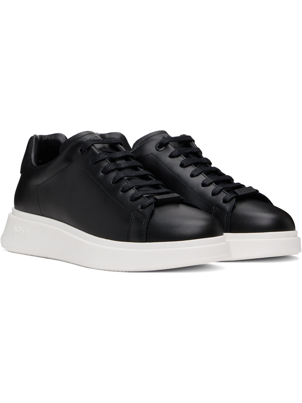 Black Leather Sneakers - 4