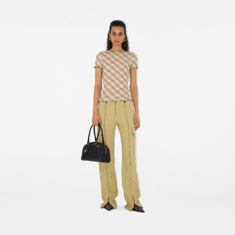 Burberry Check Stretch Cotton T-shirt outlook