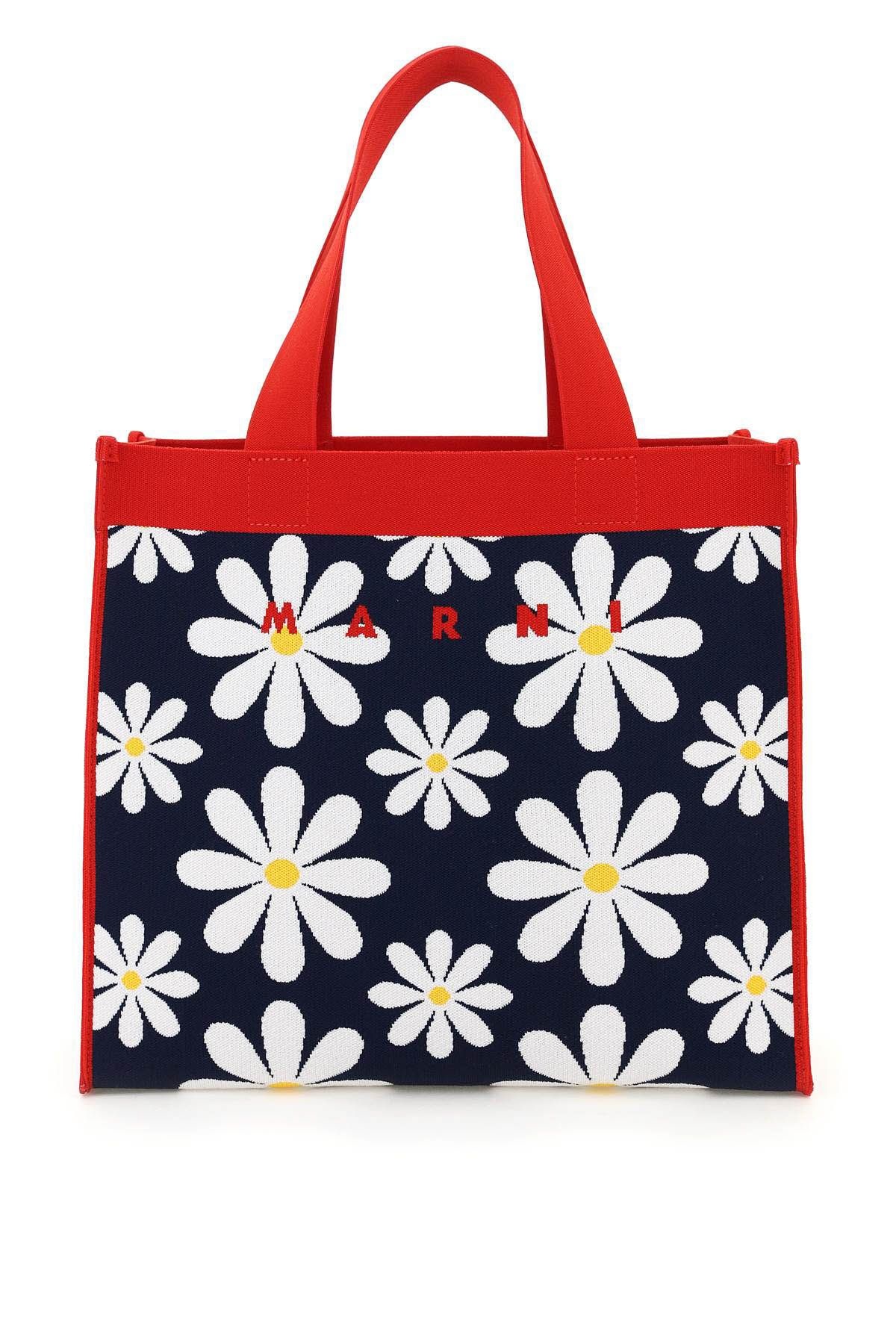 DAISY JACQUARD CANVAS SHOPPING BAG - 1