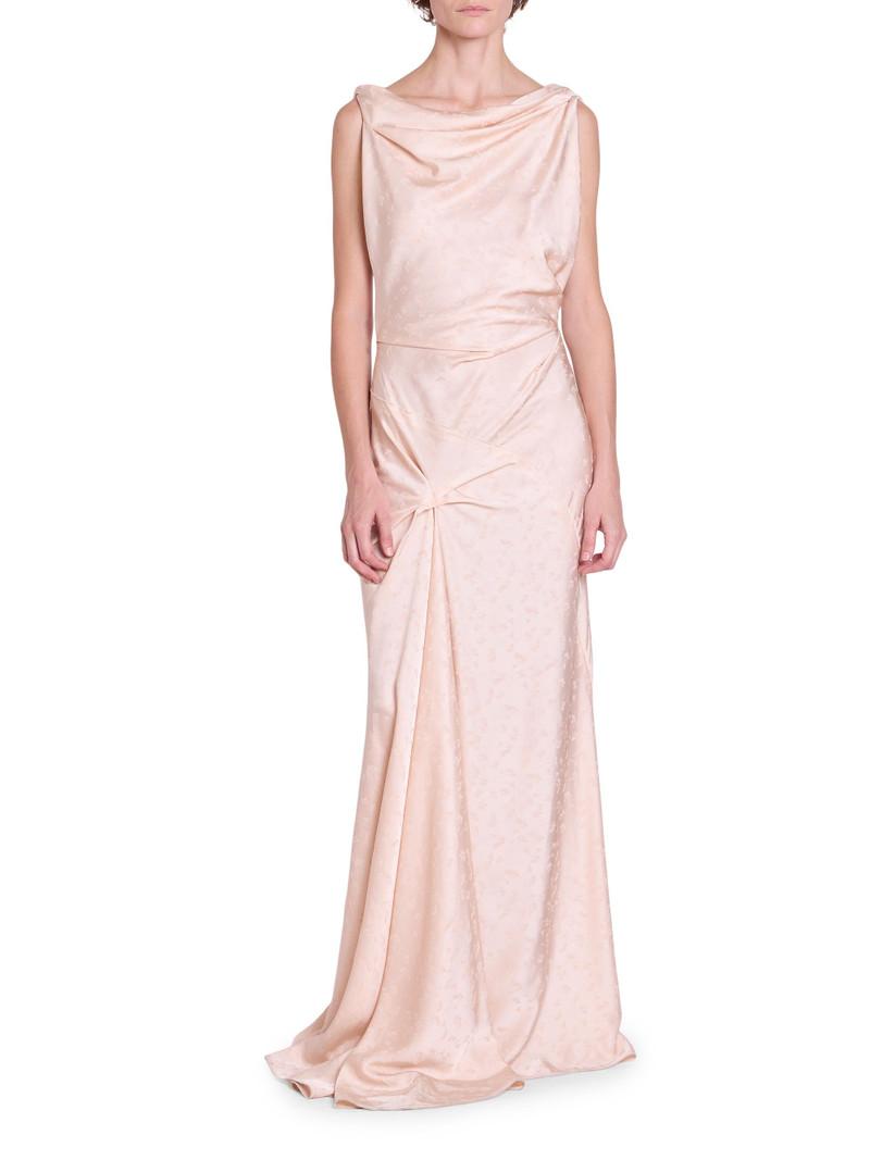Women's Textured Satin Asymmetric Drape Gown - Blossom 3