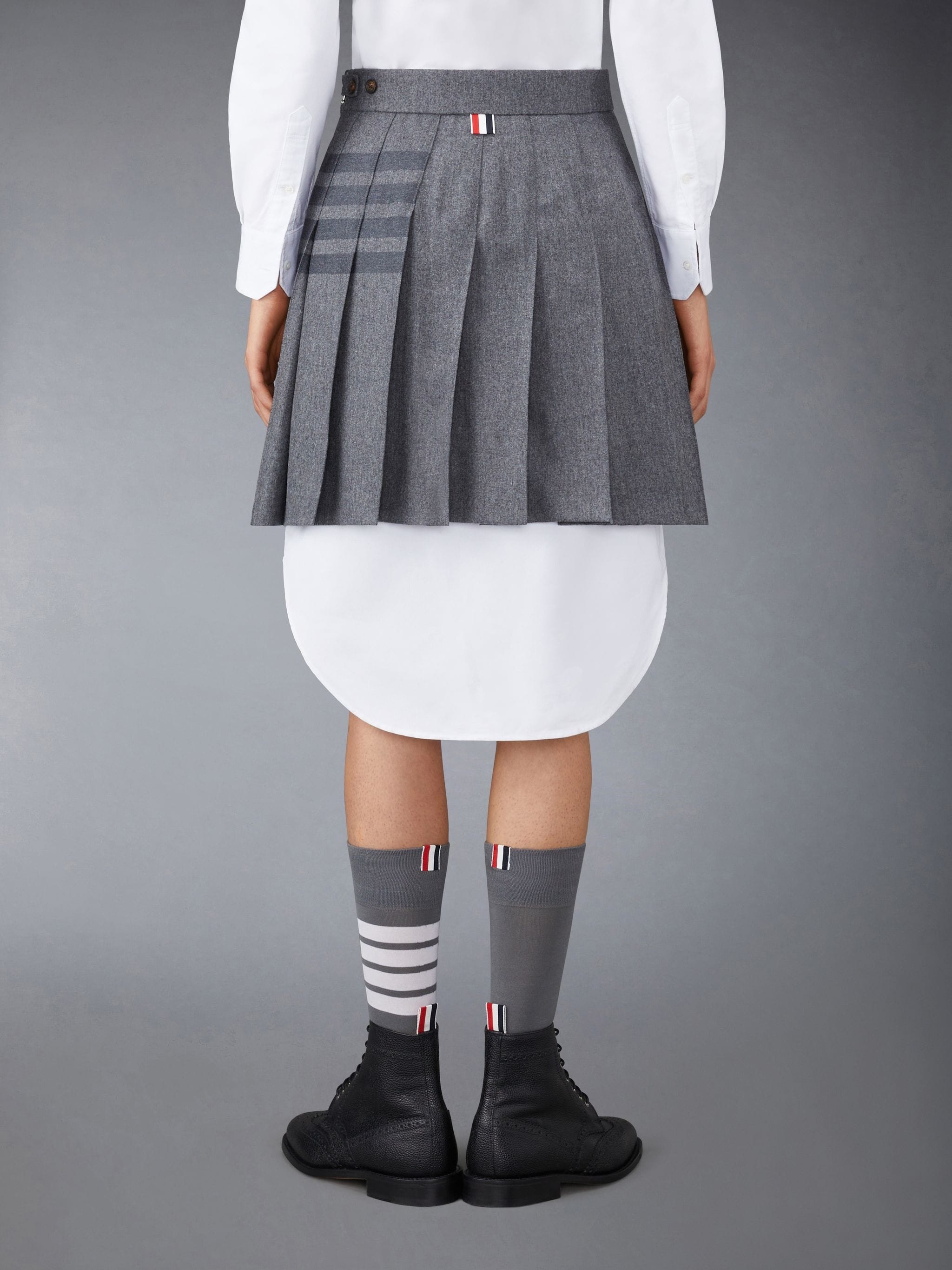4-Bar stripe pleated skirt - 3