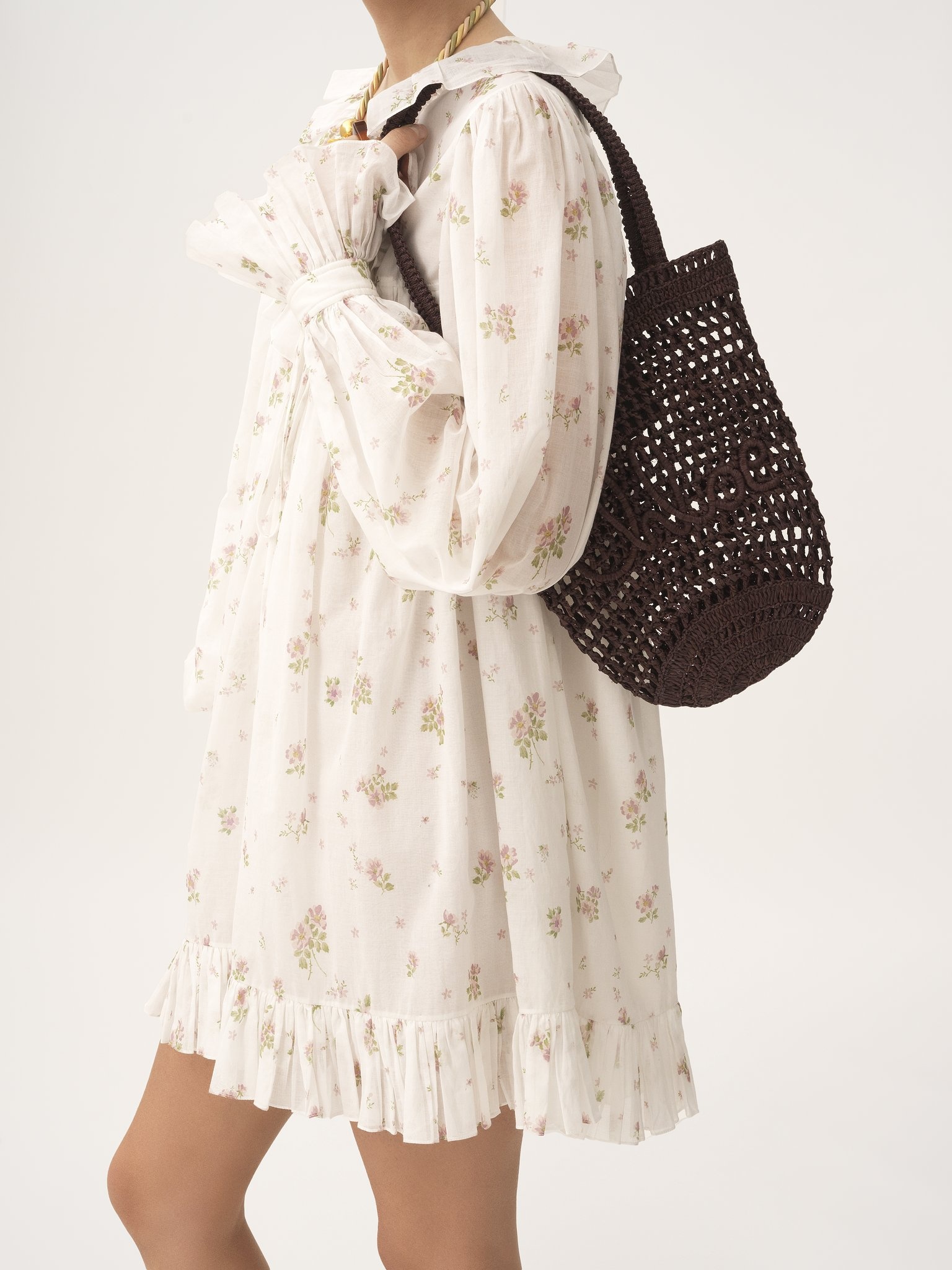 SMALL SUMMER BANANA TOTE BAG IN RAFFIA - 2