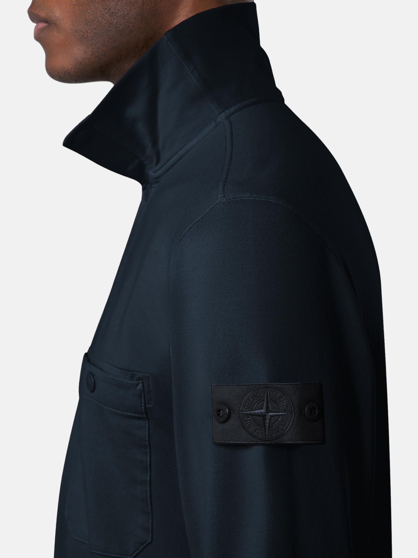 6100013 COTTON STRETCH FLEECE_STONE ISLAND GHOST - 3