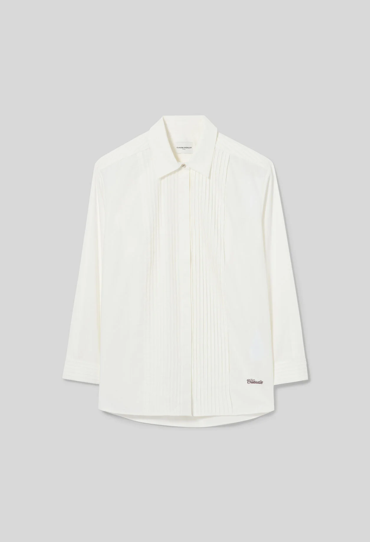 CLAUDIE EMBROIDERED POPLIN SHIRT - 1
