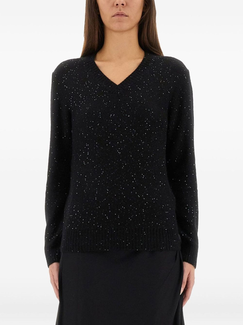V-neck embellished sweater 1