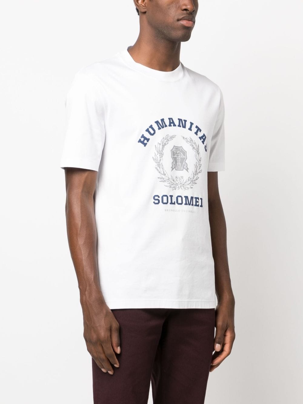 Humanitas-print cotton T-shirt - 3