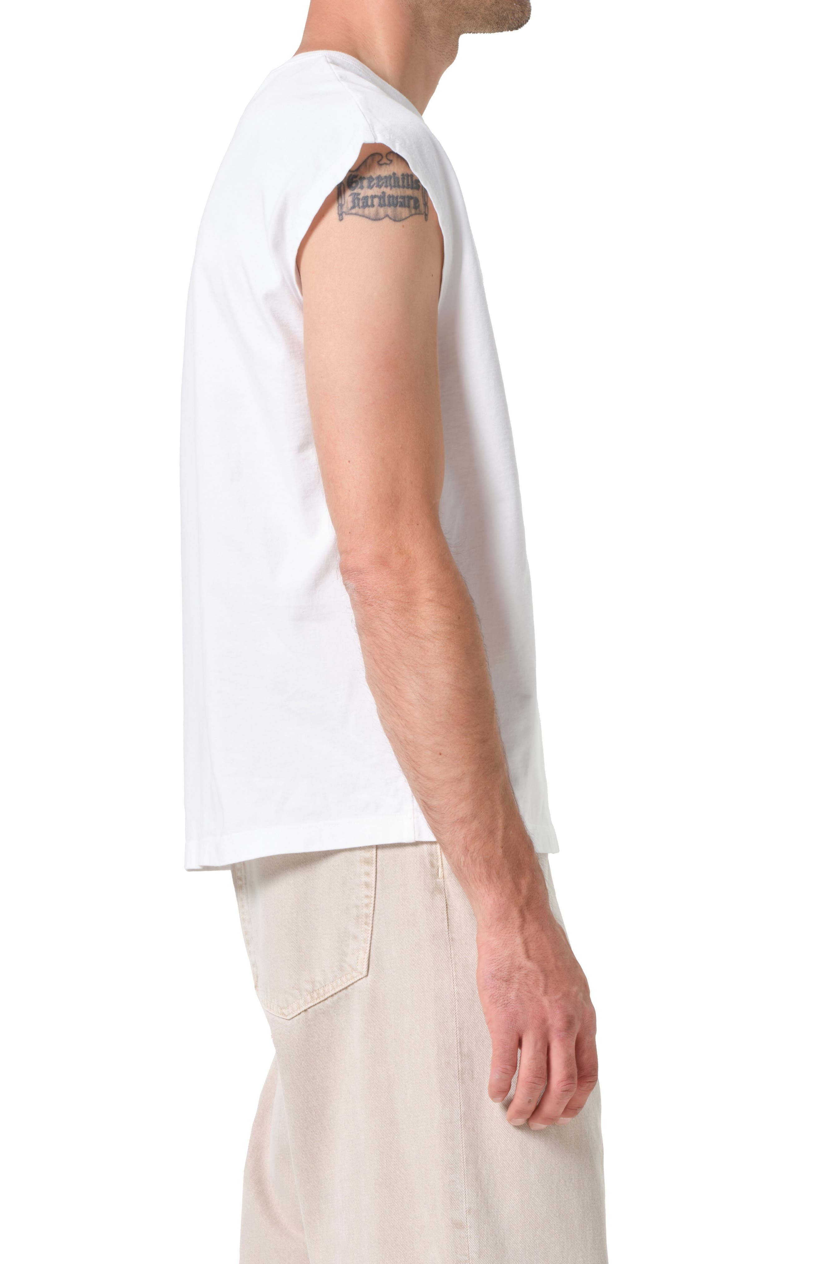 AGOLDE Leonard Muscle Tee in White at Nordstrom - 3