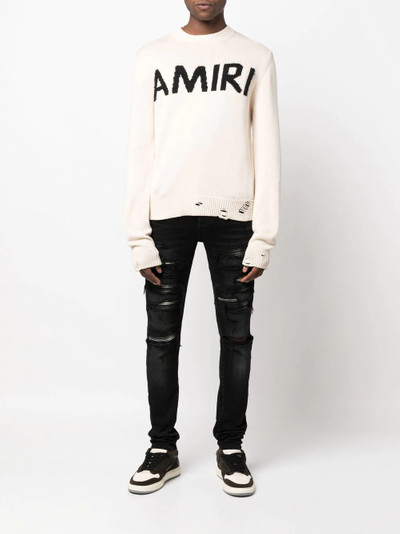 AMIRI Thrasher distressed skinny jeans outlook