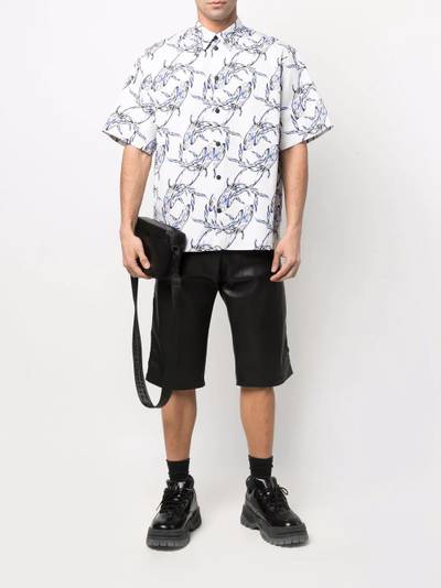 MSGM abstract-print short-sleeved shirt outlook