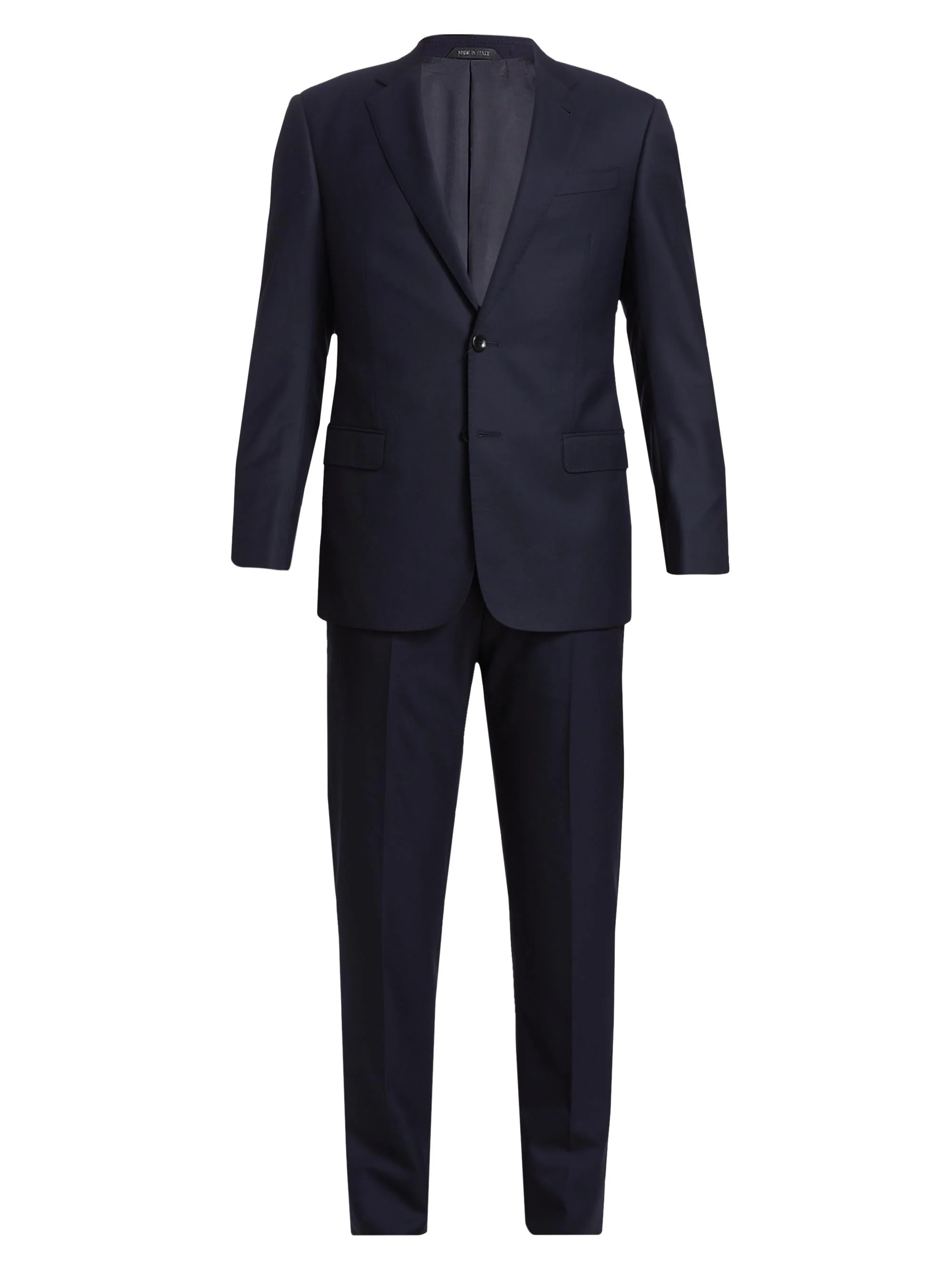 Men's Wool Two-Piece Suit - Navy - 1