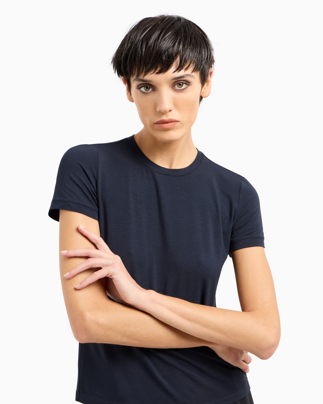 Stretch viscose jersey T-shirt - 5