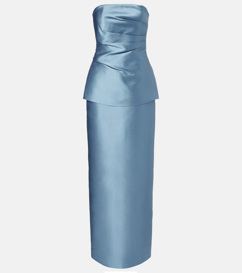Lucille strapless satin gown 1