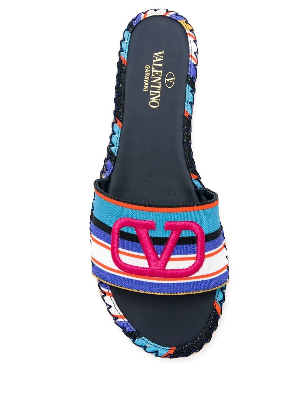 VLOGO-embroidered slide sandals - 4