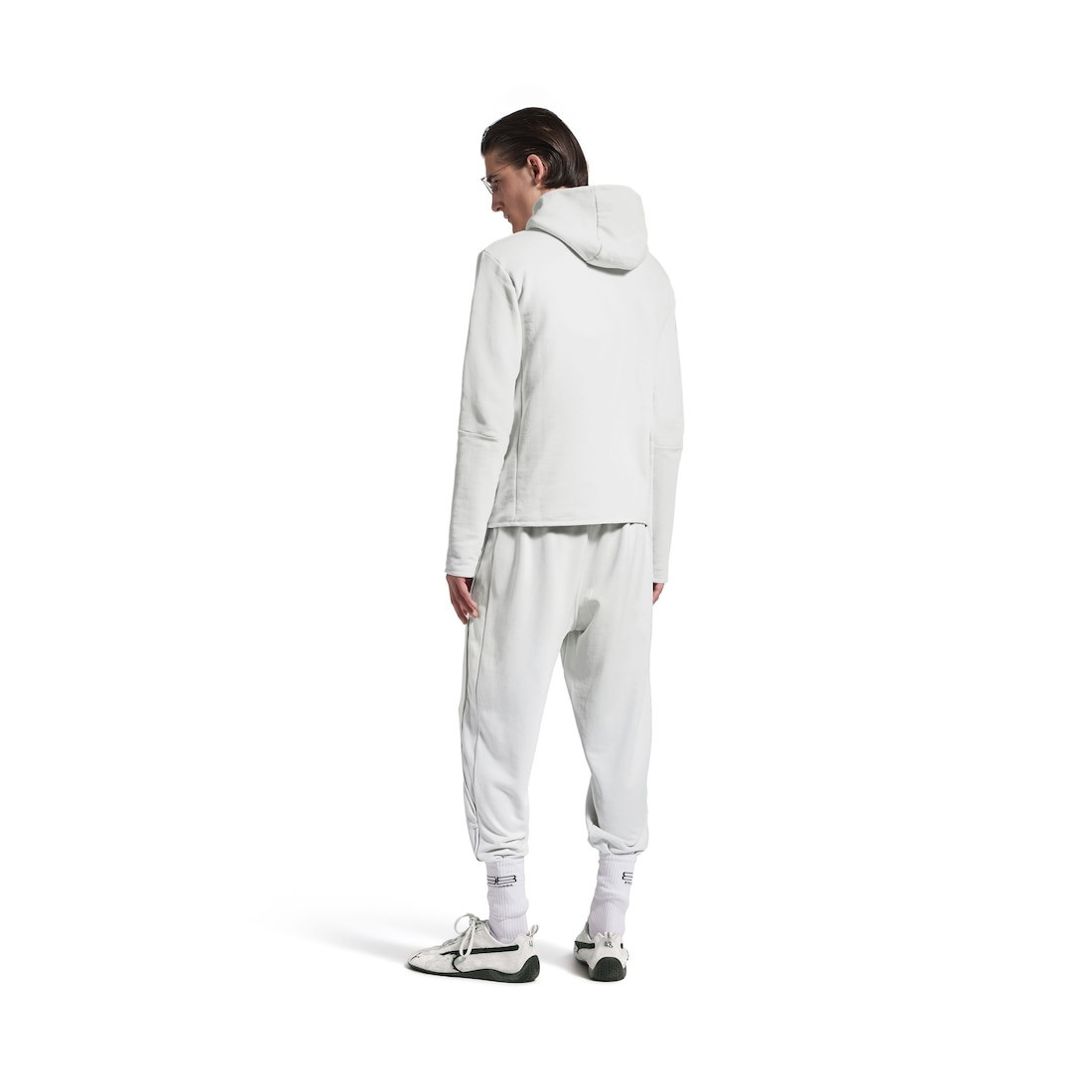 Balenciaga I Puma Hooded Fitted Tracksuit Jacket in White - 4