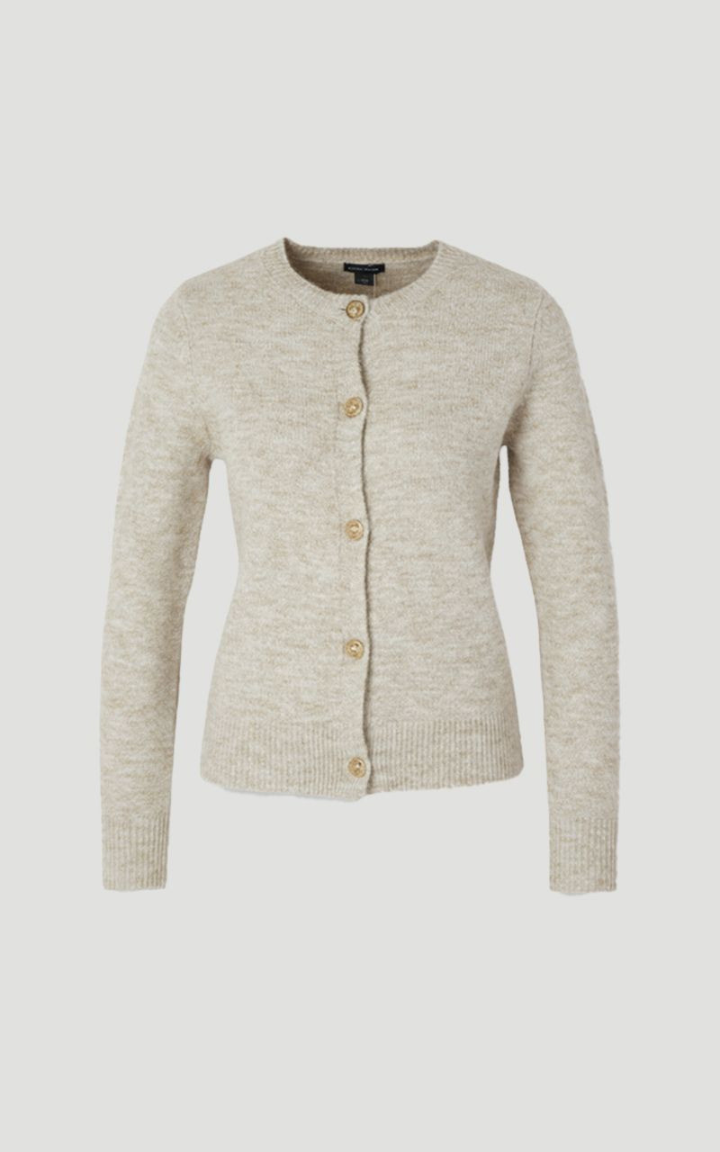 Wool Blend Cosy Crew Neck Knit Cardi 4