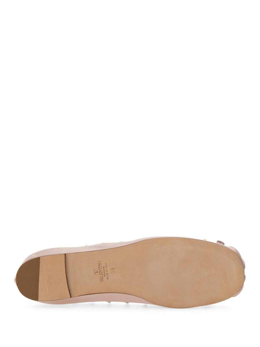 Valentino Garavani Women Satin "Rockstud" Ballerina - 5