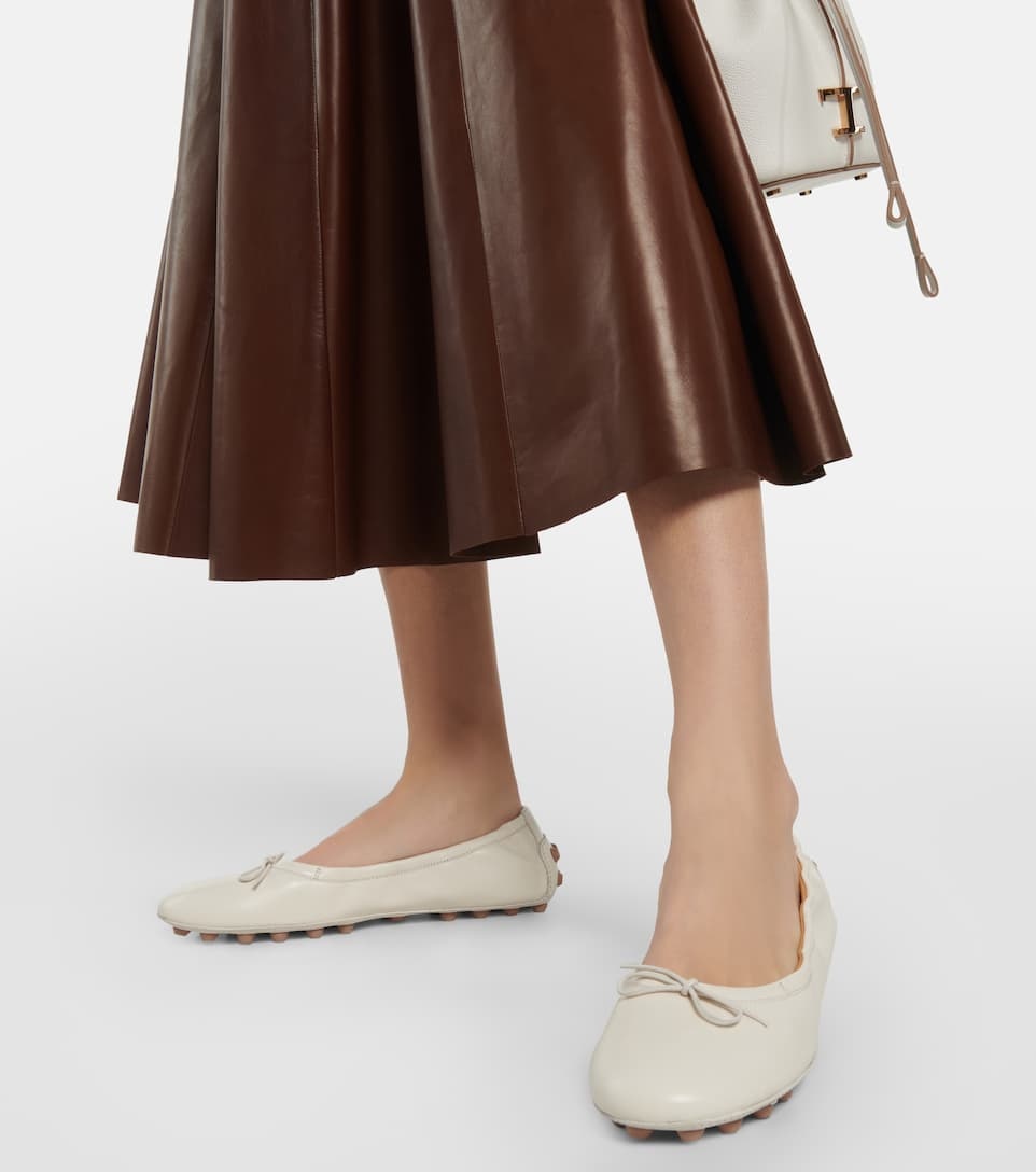 Leather ballet flats - 4