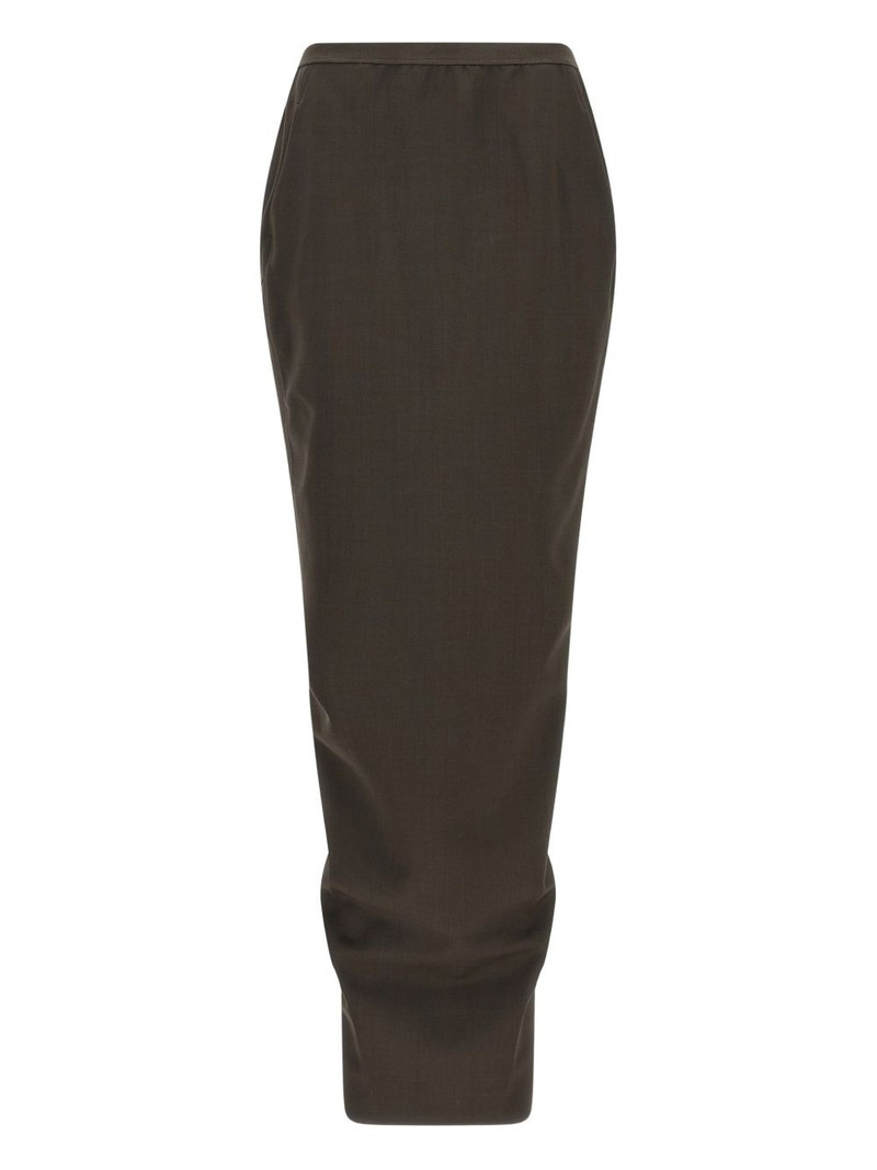 crossover elastic-waistband skirt 1