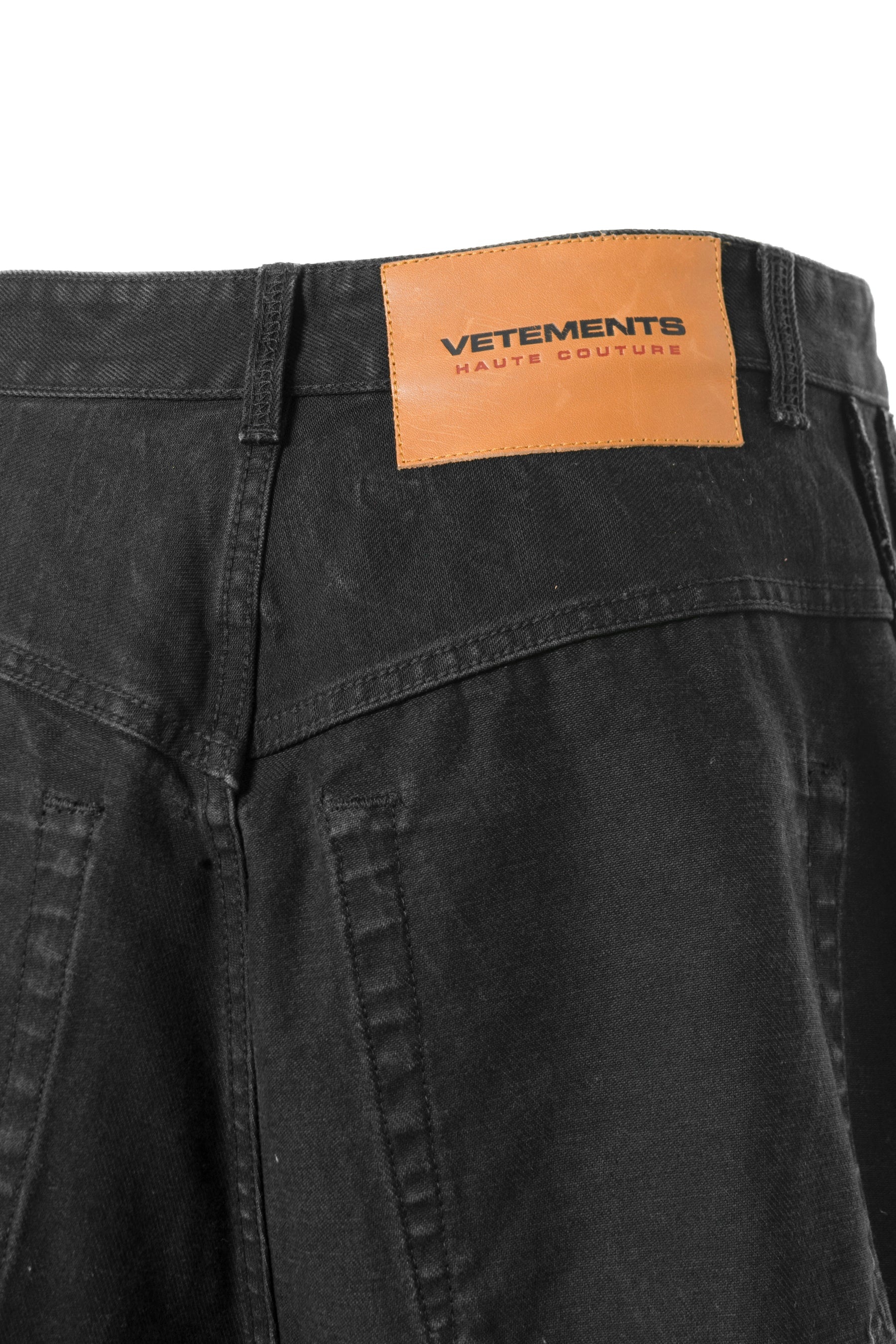 DESTROYED INSIDE-OUT BAGGY JEANS / BLK - 9