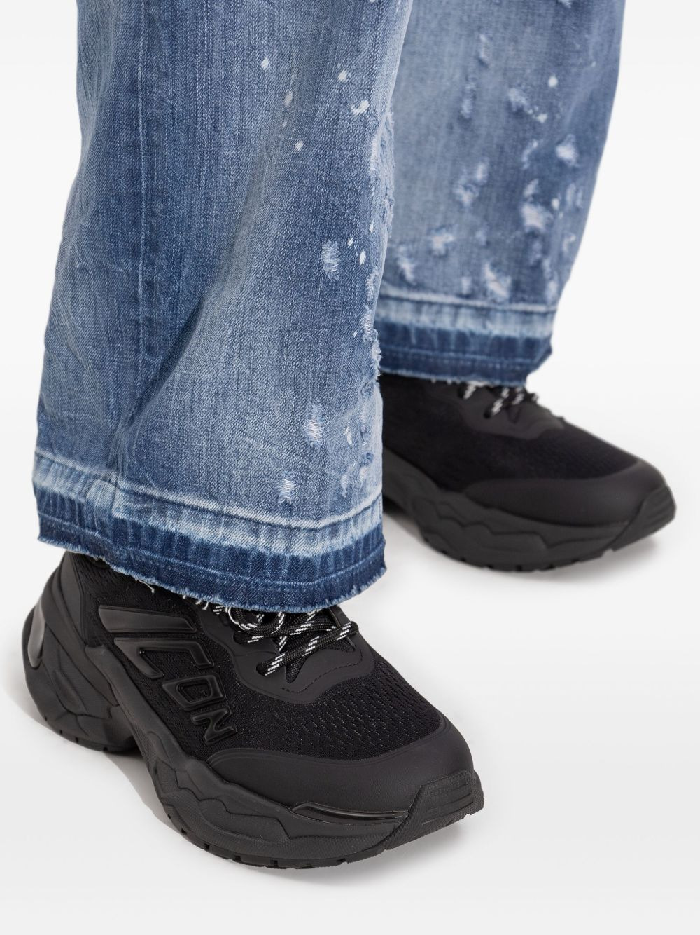 lace-up chunky sneakers - 3