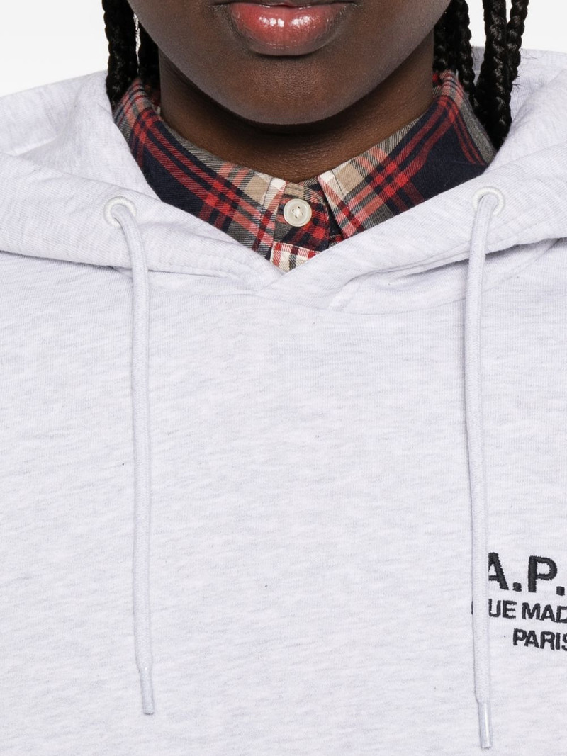 embroidered-logo hoodie 5