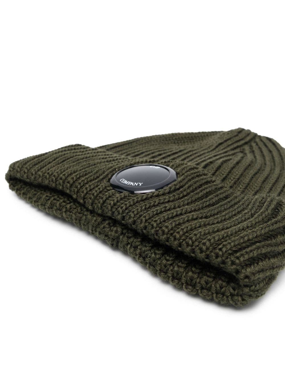 Lens-detail ribbed wool beanie - 2