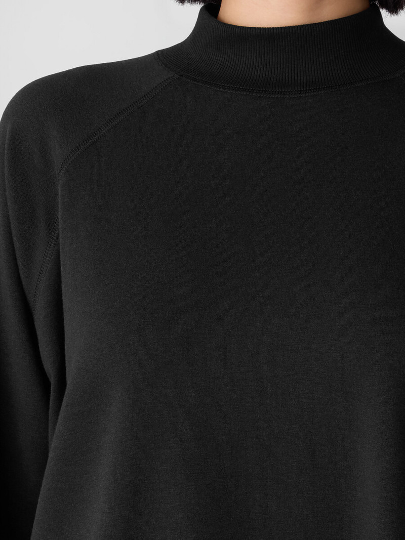 Cozy Brushed Terry Hug Mock Neck Top 5