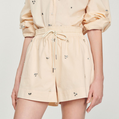 Sandro Hand-embroidered embellished shorts outlook