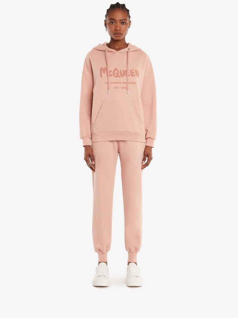 Alexander McQueen Mcqueen Graffiti Joggers in Rose Pink outlook