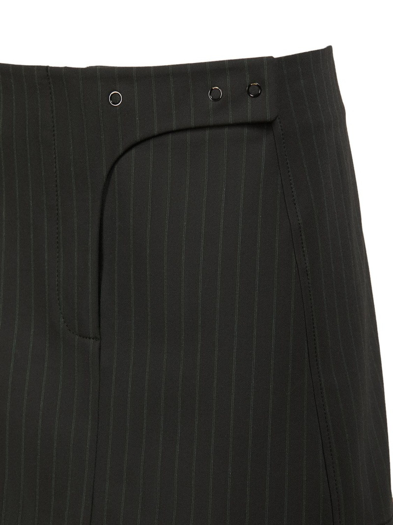 Stretch viscose striped mini skirt - 4