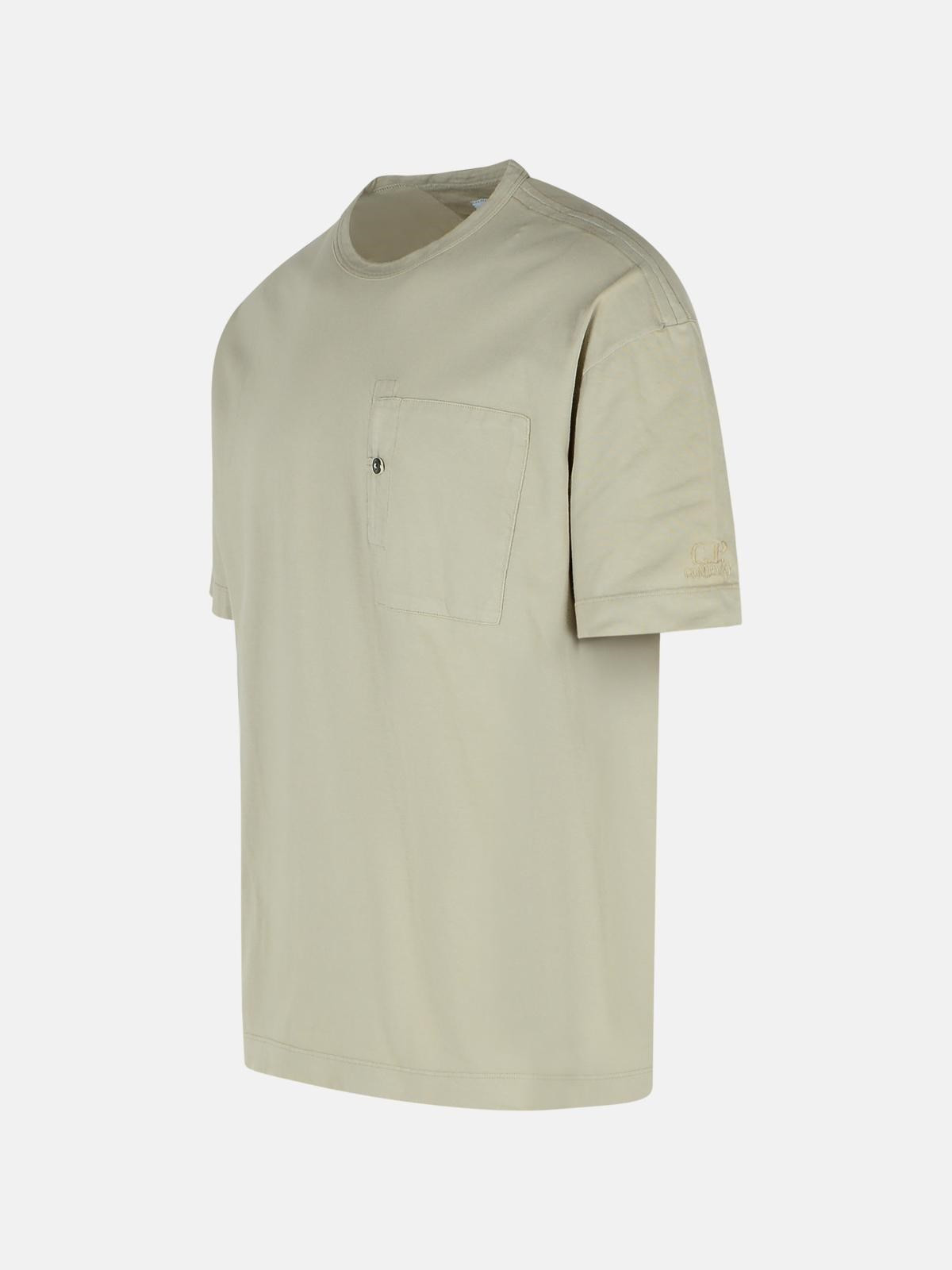 BEIGE COTTON T-SHIRT - 2