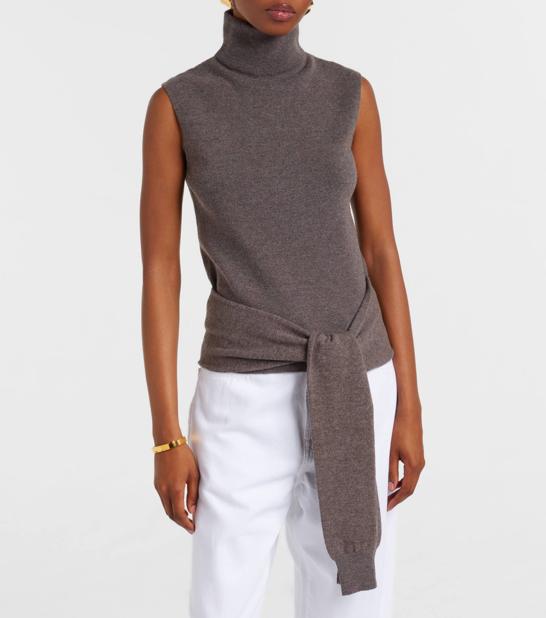 Layered wool and cashmere-blend top - 6