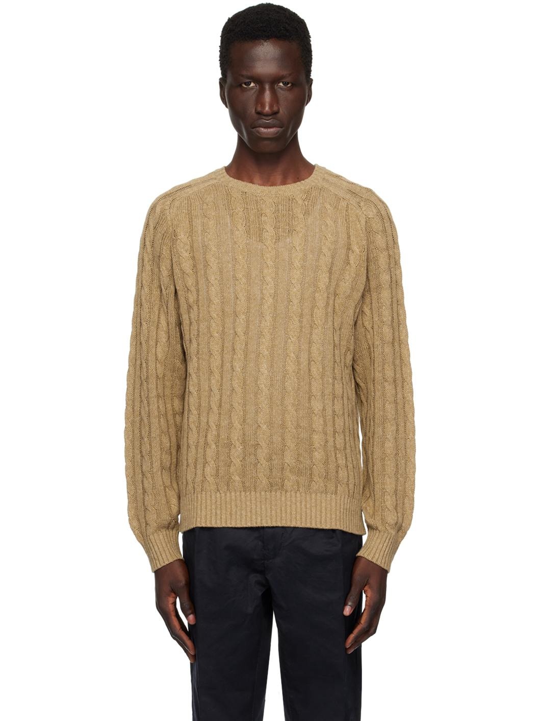 Khaki knit sweater best sale