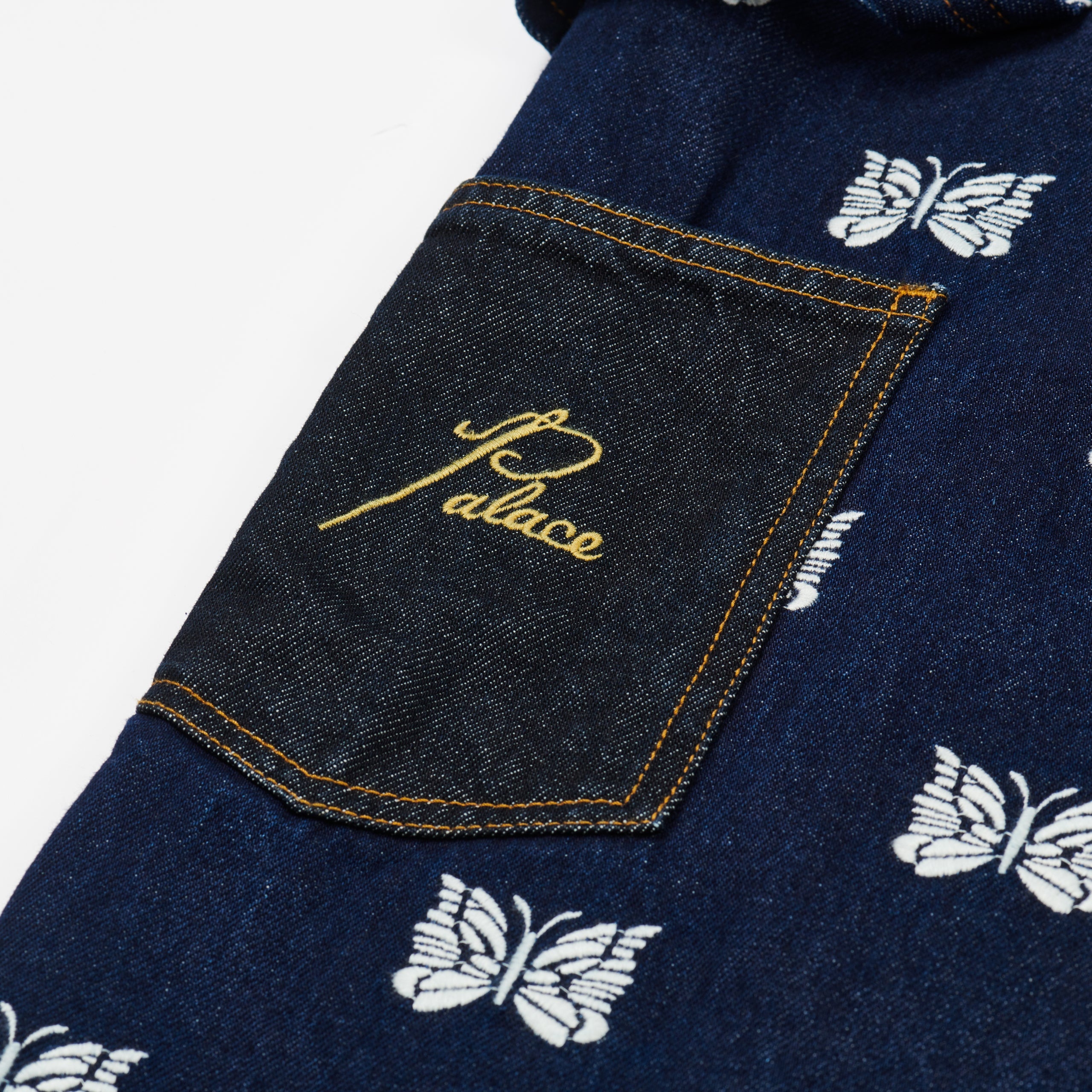 PALACE NEEDLES DOUBLE KNEE PANT INDIGO - 3