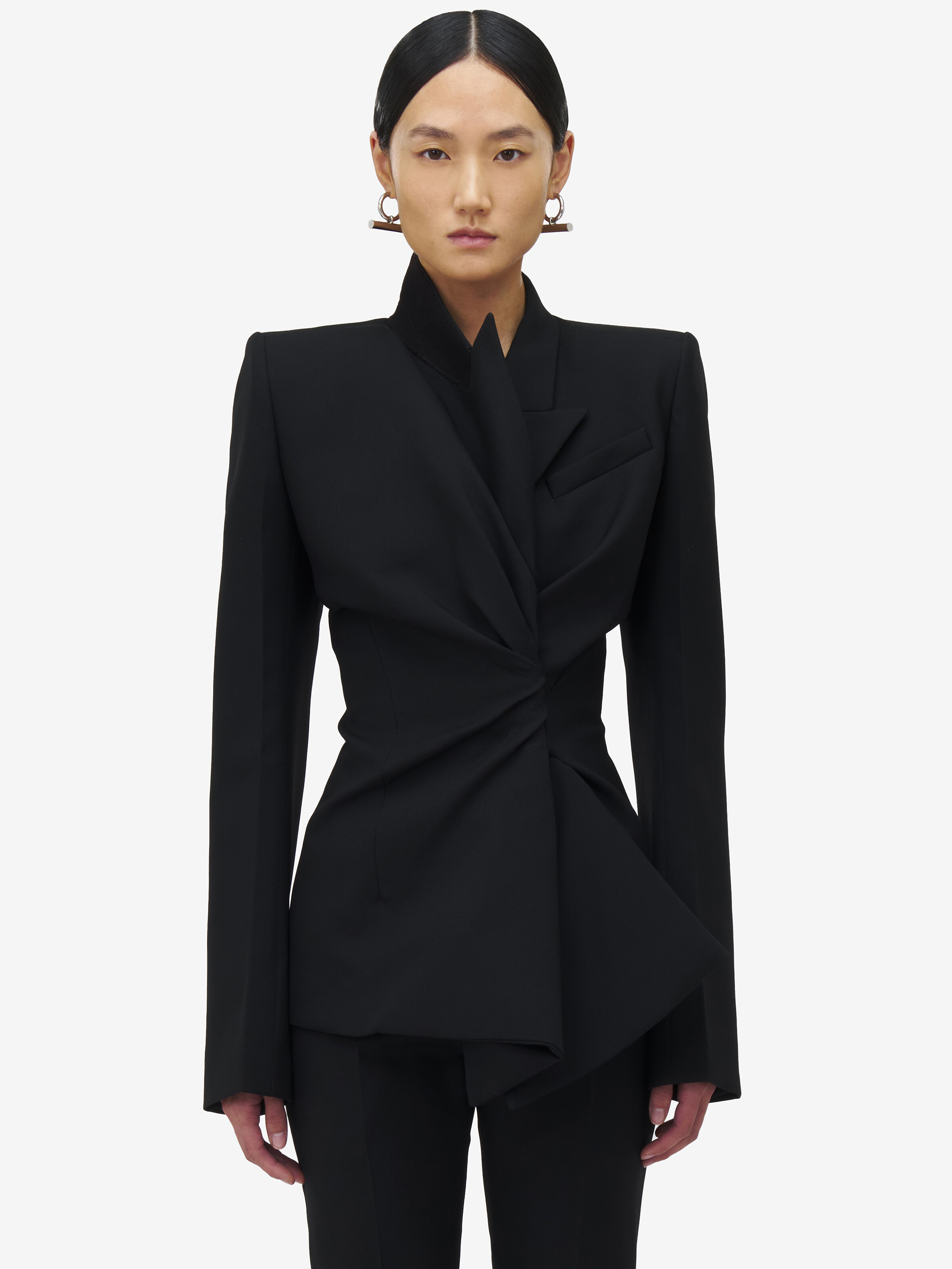 Twisted Lapel Jacket - 2
