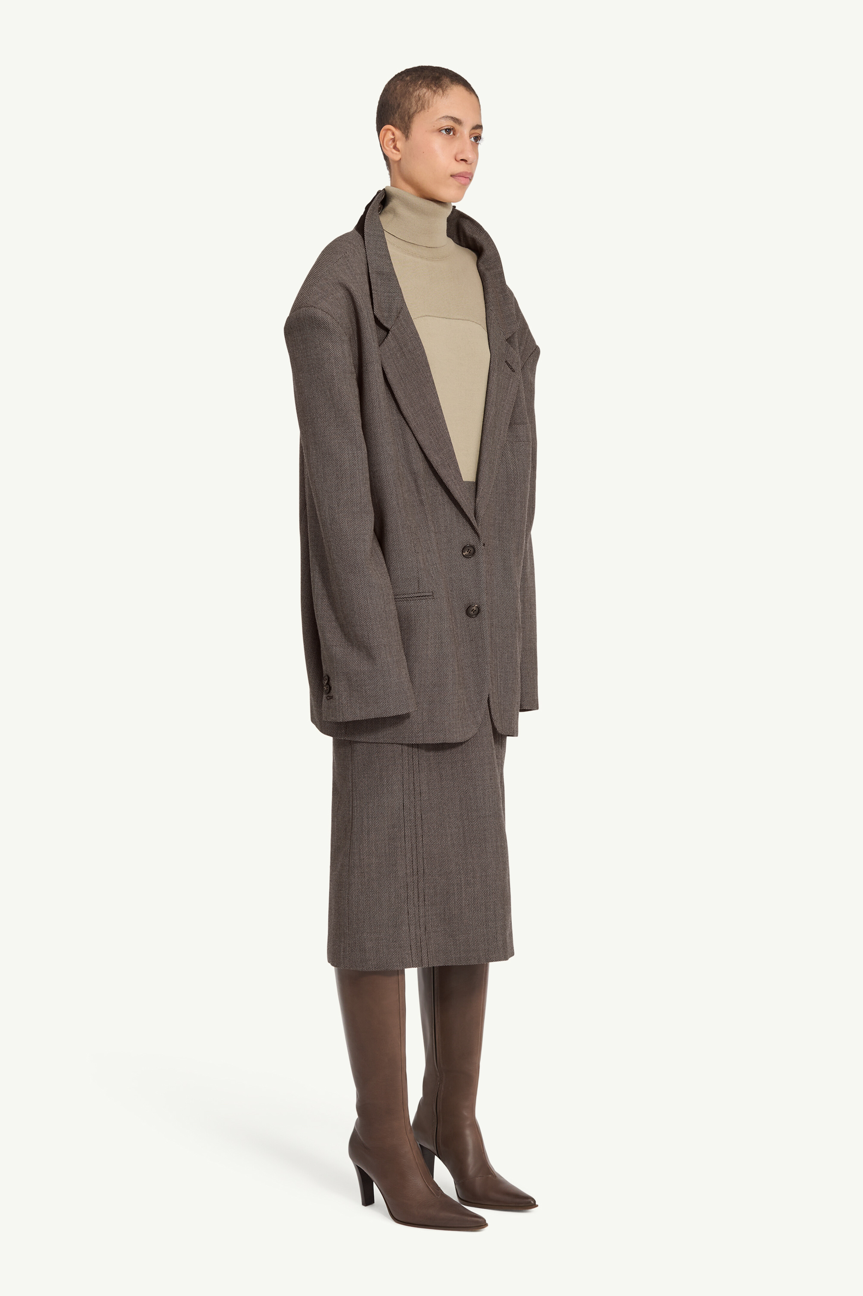 Overized wool blazer - 3