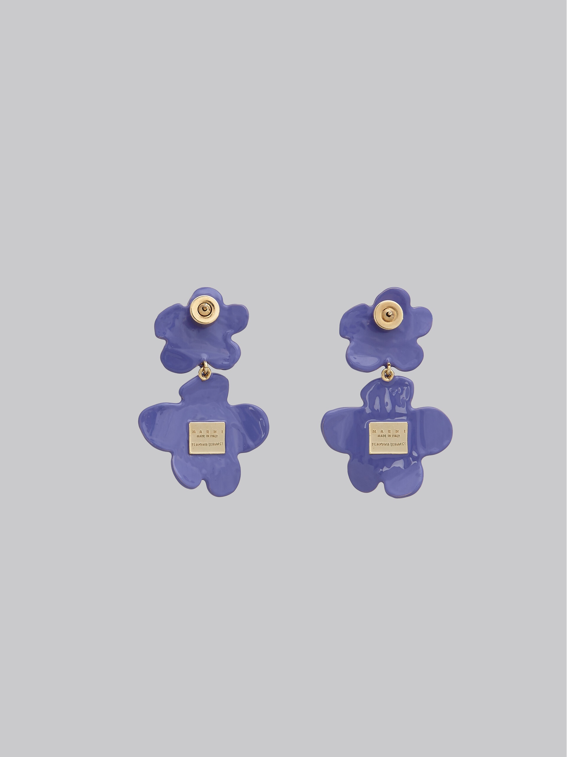 PURPLE FLORAL EARRINGS - 3