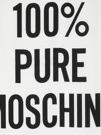 Moschino slogan-print silk scarf outlook