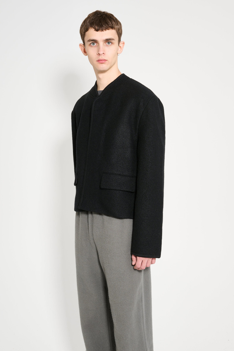 RIER WALKER JACKET CITY CROP BLACK FELTED 3