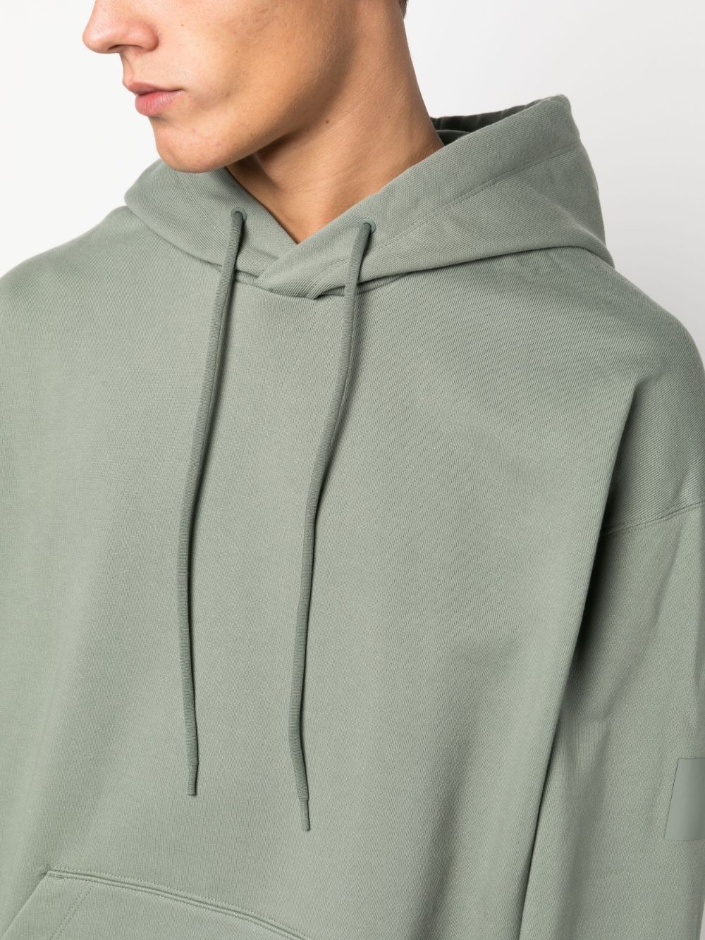 drawstring cotton-blend hoodie - 5