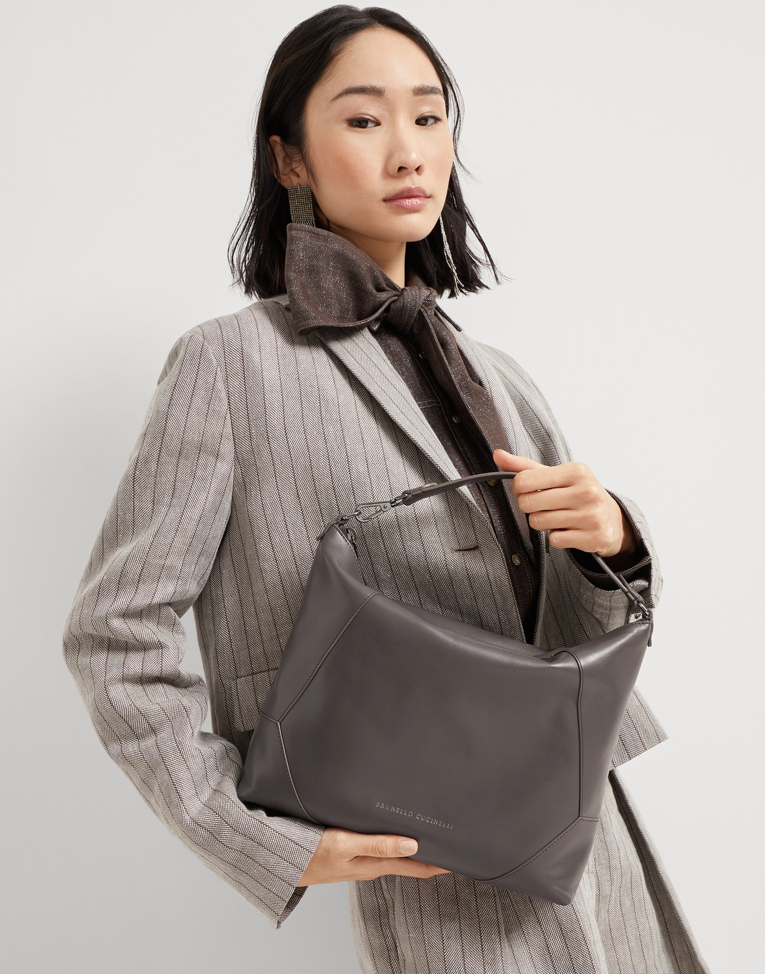 BC Duo hobo bag in calfskin with monili - 4