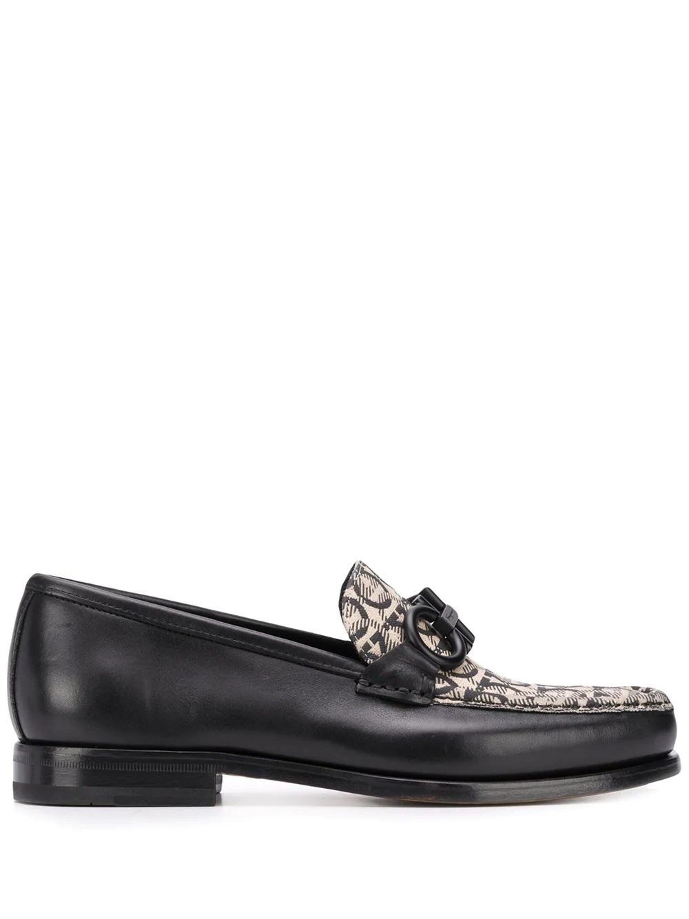 monogram-print loafers - 1