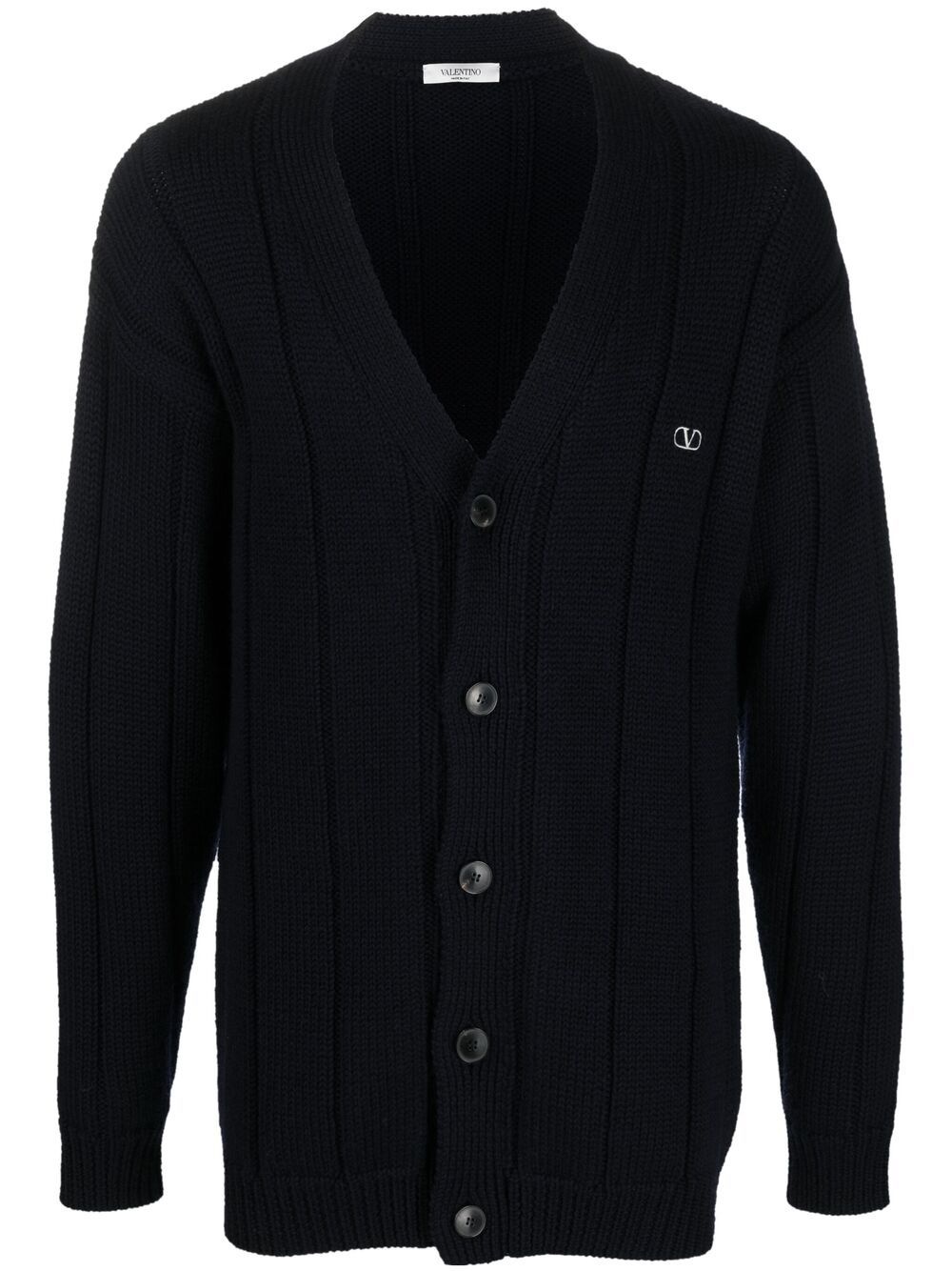 VLogo knit cardigan - 1