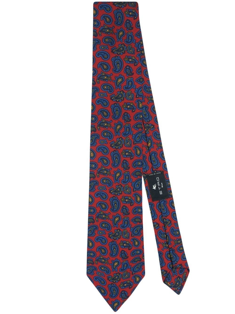 paisley-print silk tie - 1