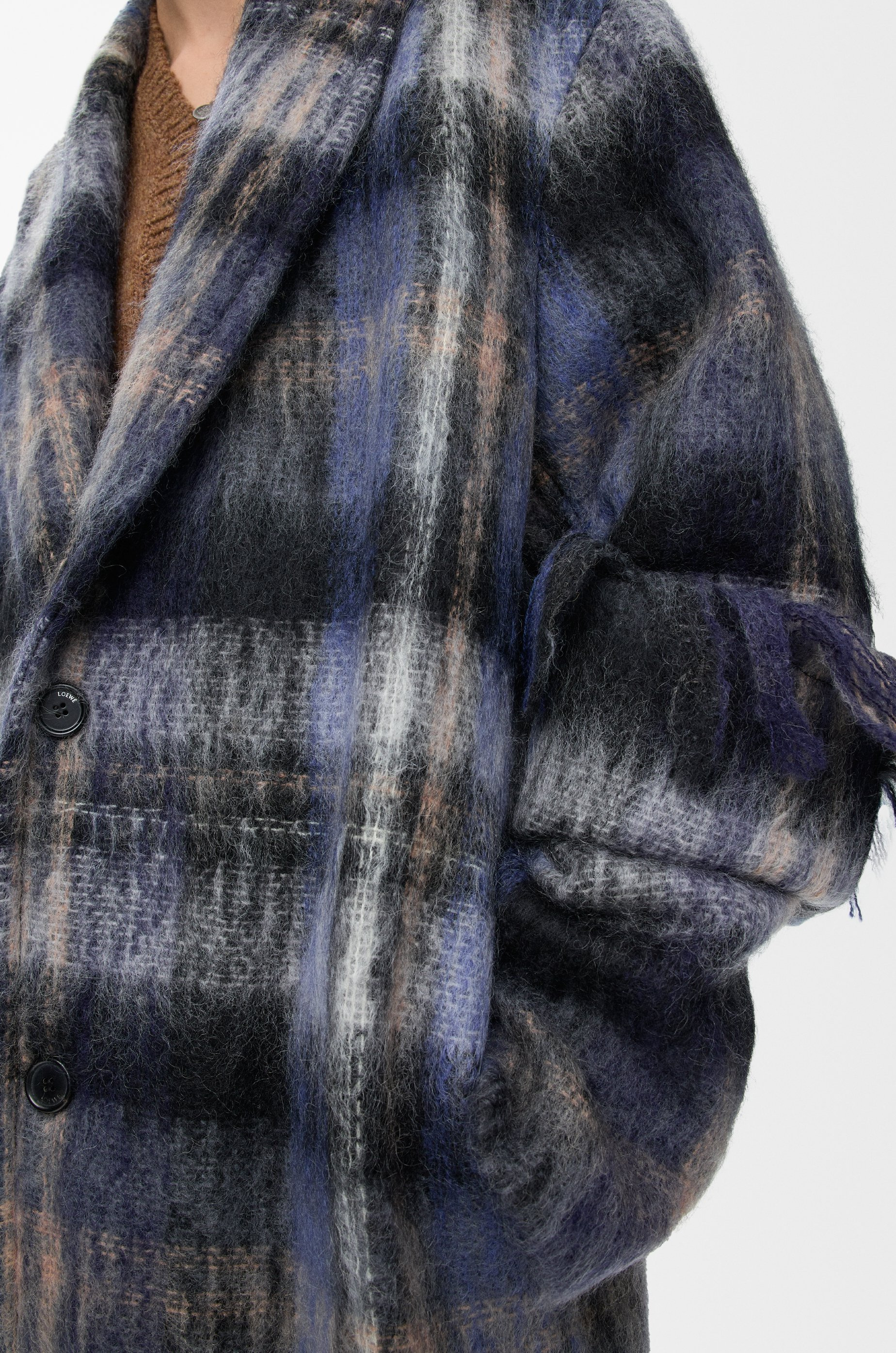 Coat in mohair and wool blend - 5