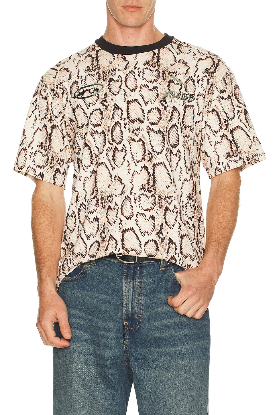 x A$Ap Rocky Snakeskin Tee - 4