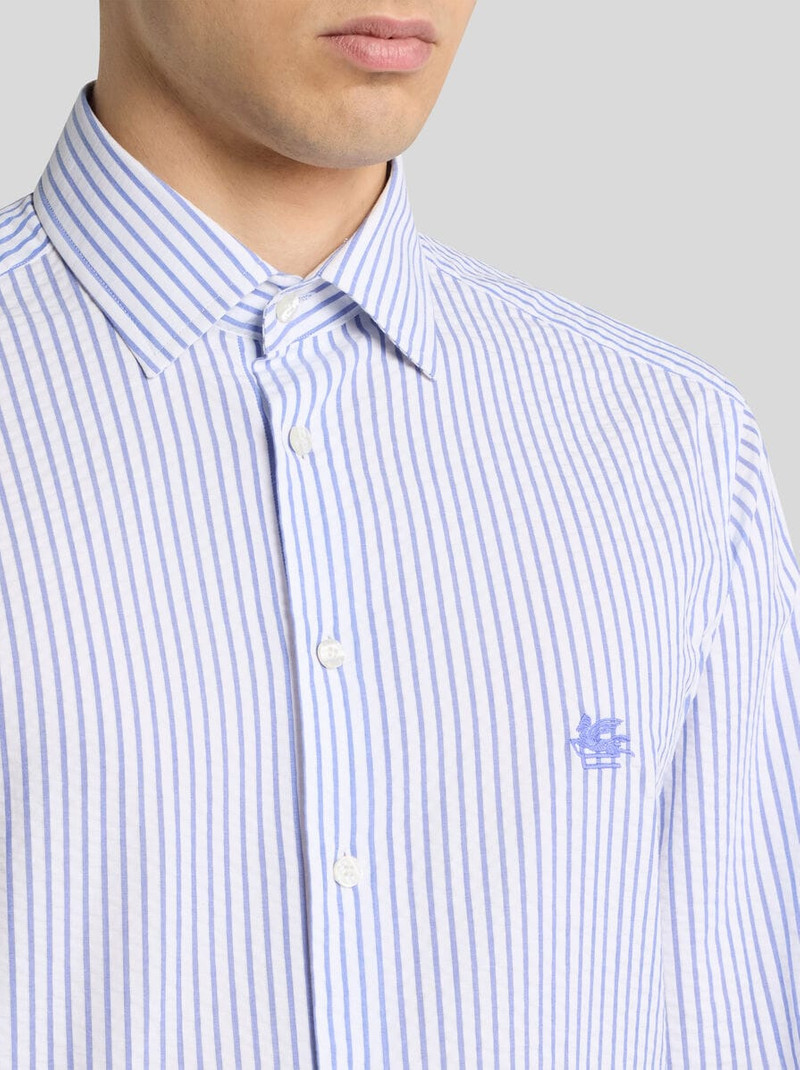 Etro STRIPED COTTON SEERSUCKER SHIRT outlook