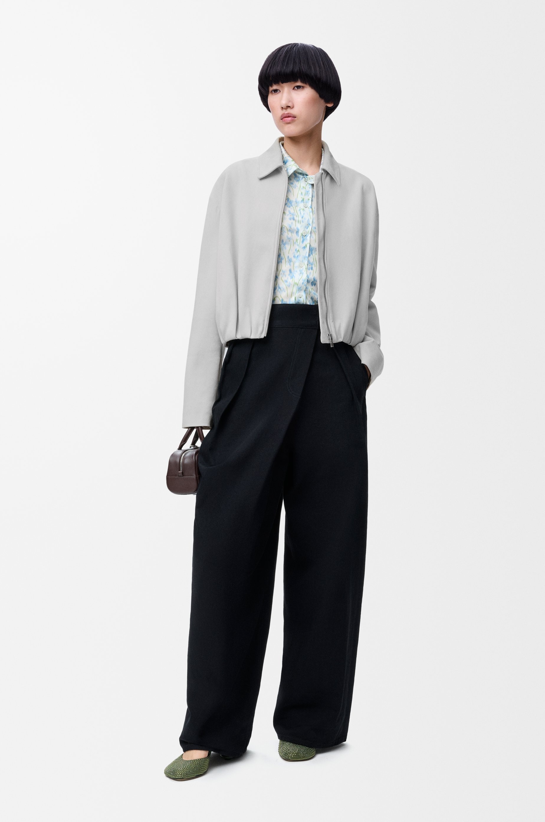 Draped jacket in suede goatskin - 2